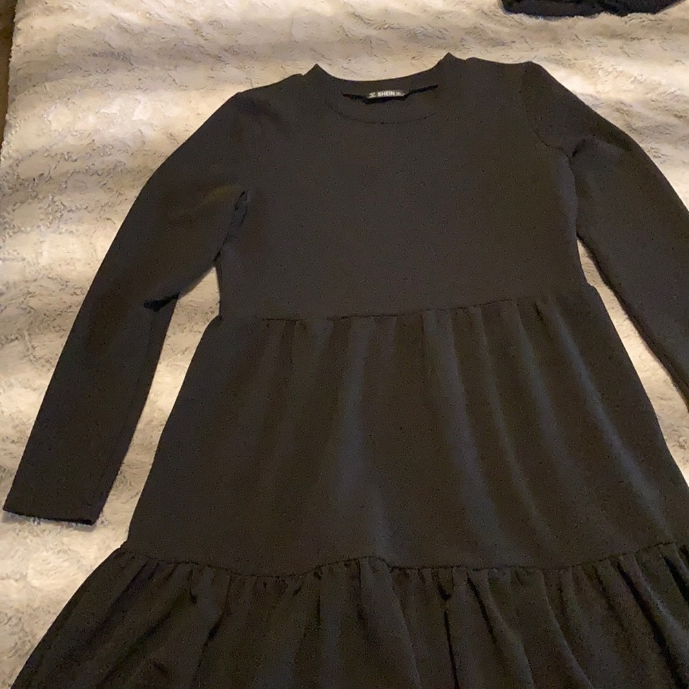 Long sleeve black dress